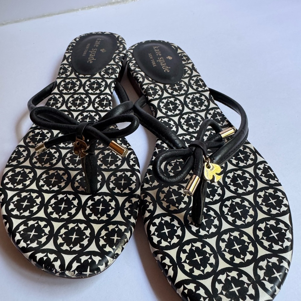 Kate Spade Black Sandals with Geometric Design